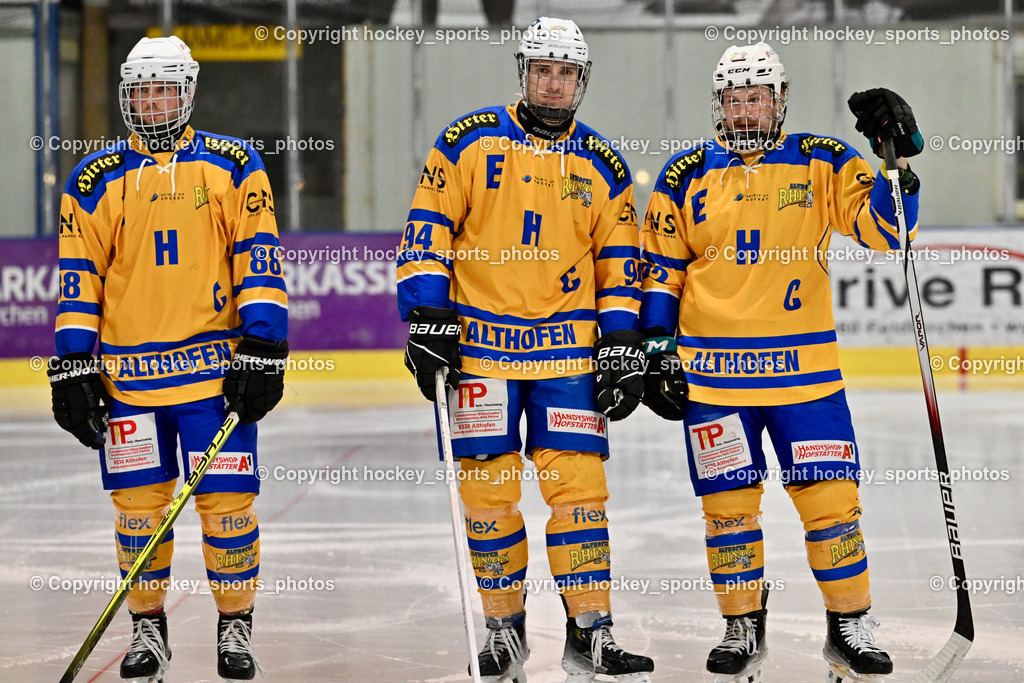 ESC SOCCERZONE STEINDORF vs. 1. EHC ALTHOFEN | #88 Ettinger Marc 1. EHC ALTHOFEN, #94 Zemasch Marcel 1. EHC ALTHOFEN, #92 Jagarinec Jakob 1. EHC Althofen, SC SOCCERZONE STEINDORF vs. 1. EHC ALTHOFEN, ESC SOCCERZONE STEINDORF vs. 1. EHC ALTHOFEN am 28.02.2025 in Steindorf (Ossiachersee Halle), Austria, (Photo by Bernd Stefan)