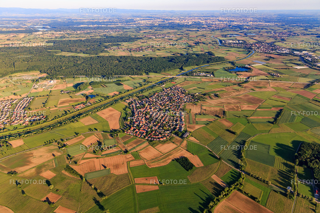 Ortsansicht von Osten | Luftbild: Ortsansicht von Osten im Ortsteil Griesheim in Offenburg im Bundesland Baden-Württemberg in Deutschland. Foto: IMG_114961.jpg vom 01.06.2019 durch Werner Riehm/FLY-FOTO.de - Realisiert mit Pictrs.com