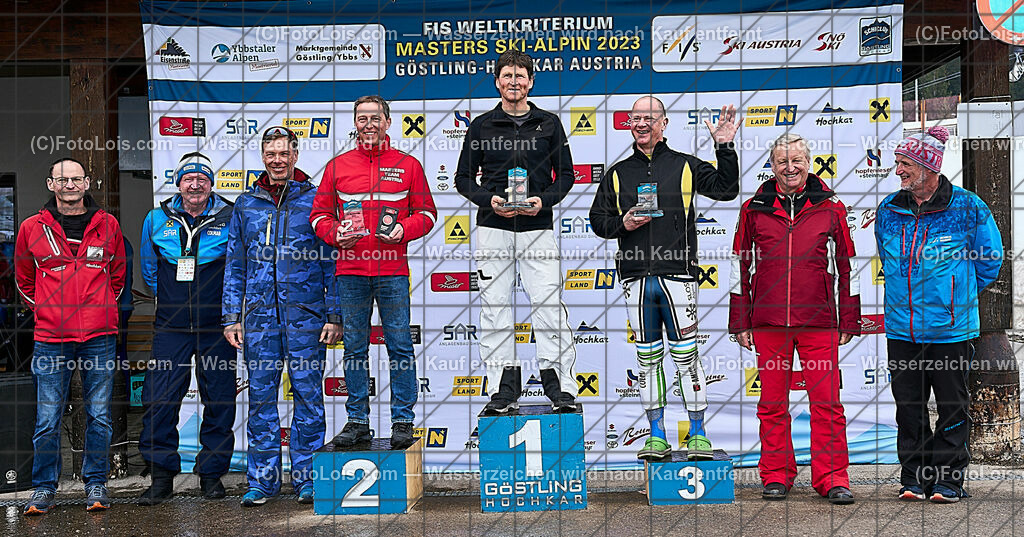 ALP1486_FMC-GS_Siegerehrung | (C)FotoLois.com, Alois Spandl, FIS Masters Cup Ski Alpin 2023 Hochkar, GiantSlalom-Kategorie A-B-C, Fr 24. März 2023.
