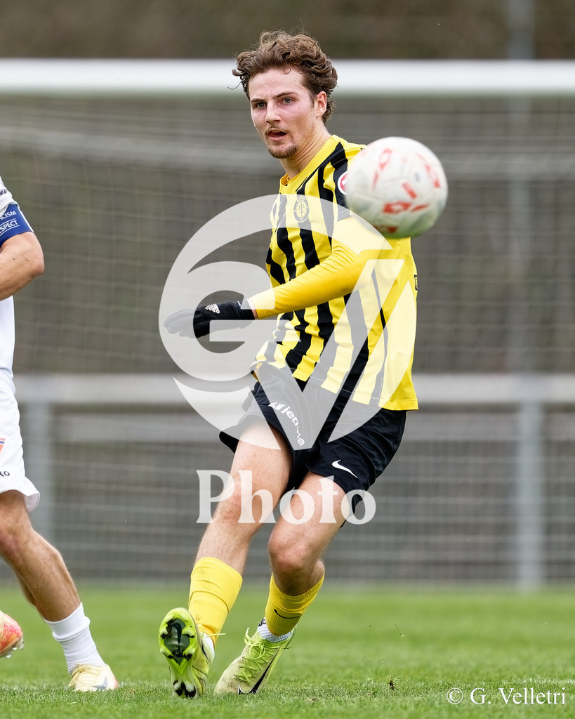 1ème Ligue Classic - Meyrin FC v FC Portalban | during the 1ème Ligue Classic game between Meyrin FC and FC Portalban at Stade des Arbères in Meyrin, Switzerland