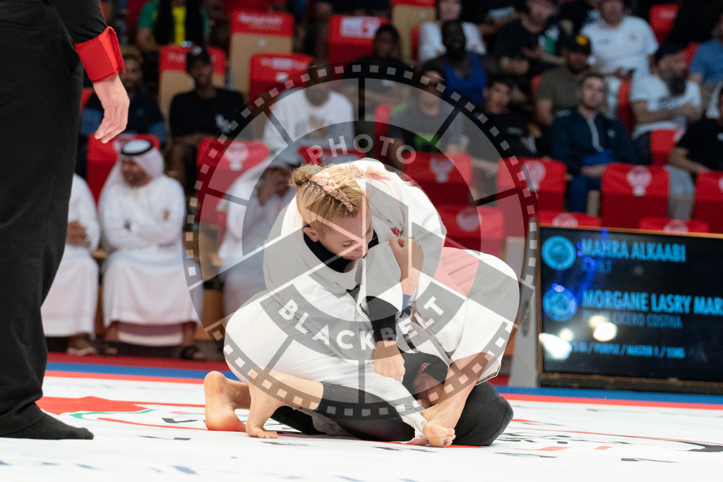 20231106PBB2724 | Fighters compete during the AJP World Master Championship in the Mubadala Arena in Abu Dhabi, Arab United Emirates, on November 6, 2023.