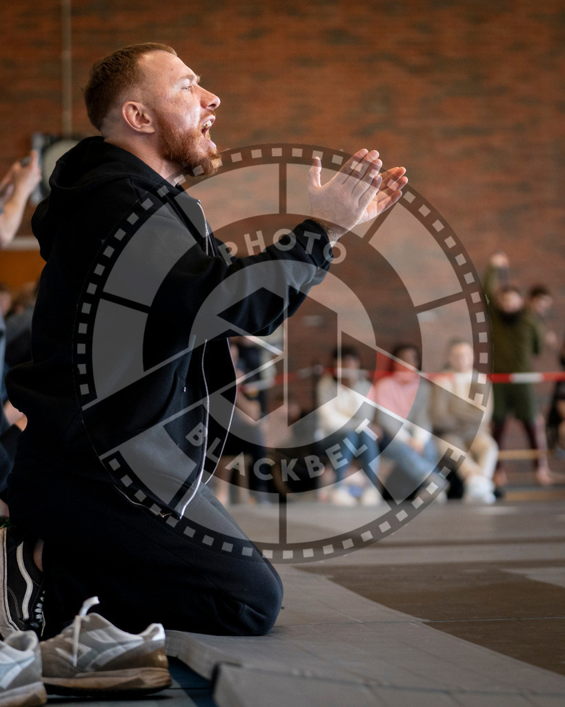 20240309PBB6691 | Fighters compete during the International Luta Livre (ILLCS) Spring Championship in Hannover, Germany, on March 9, 2024.