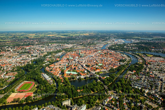 Luebeck15070089 | Altstadt von Lübeck mit Trave und Obertrave,  Lübeck, Lübecker Bucht, Hansestadt, Schleswig-Holstein, Deutschland