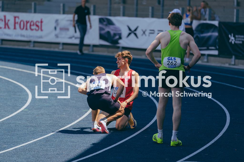 Deutsche Meisterschaften U20 / U16 2026 | Marc Leonard Hildebrand, Dresdner SC 1898, 1215, Daniel Hehn, USC Mainz, 1143, 110 Meter Hürden, Finale, Deutsche Meisterschaften der U20 &amp; U16 2026, Lohrheidestadion Bochum-Wattenscheid, 12.07.2026. Foto: Marcel Schwering / sportimfokus - Realisiert mit Pictrs.com