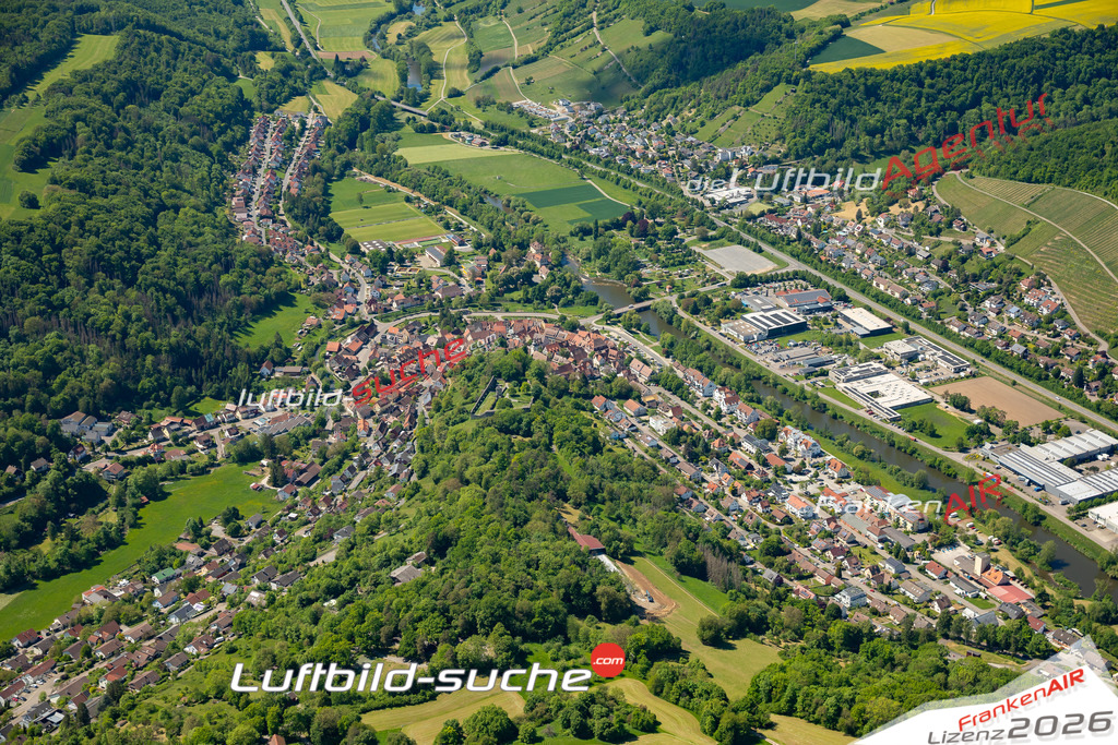 Schöne Luftaufnahme als Geschenk in Neu Wülfingen Forchtenberg - Die Luftbildaufnahme wurde 2025 vom UL-Flugzeug heraus erstellt ( keine Drohne ) - Hochauflösende Luftaufnahme -Nicht vergleichbar mit Google Maps oder Satelittenbilder- Die Geschenkidee !Mit Lizenz und Bildrechte bestellbar