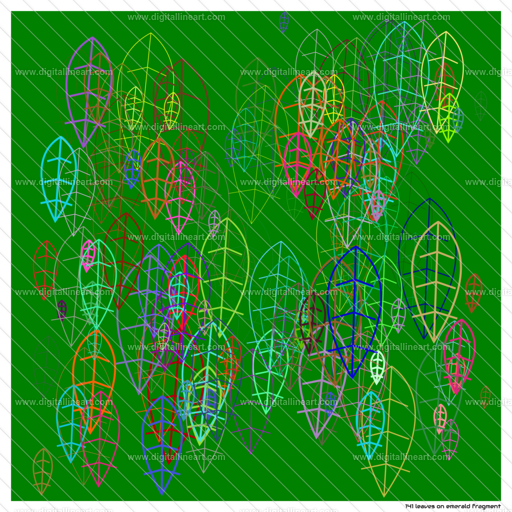 141-leaves-emerald-fragment | digitallineart - Realisiert mit Pictrs.com