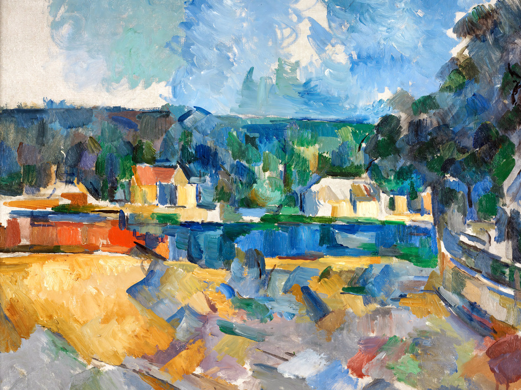 2502023 - Paul Cézanne - Flussufer | Moderne Wandbilder auf Leinwand, Acylglas, Alu-Dibond oder als Poster. Tauchen Sie ein in die Welt KI-generierter Kunstwerke - entdecken Sie hochwertige Kunstdrucke unserer Gemälde, Illustrationen und fotorealistischen Motive.