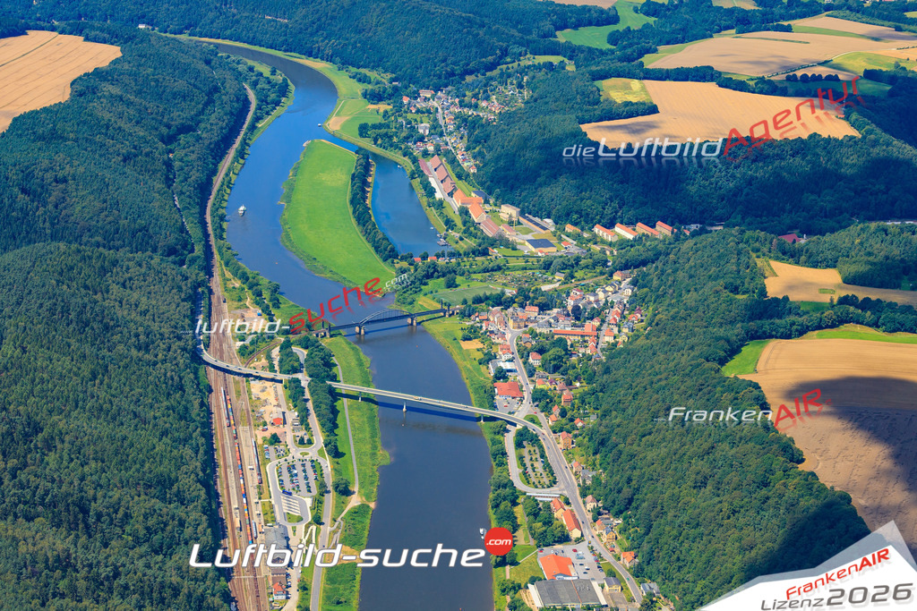 Luftbild von  Bad-schandau - Luftaufnahme wurde 2016 von https://frankenair.de mittels Flugzeug (keine Drohne) erstellt - die Geschenkidee
