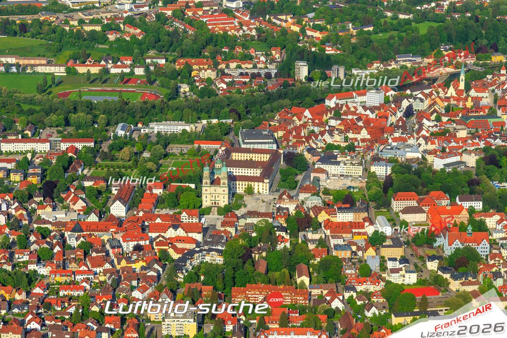 Die Luftaufnahme Staudach - Kempten Allgäu wurde vom UL-Flugzeug (keine Drohne) aus fotografiert.Hohe Druck- Auflösung-die Geschenkidee!