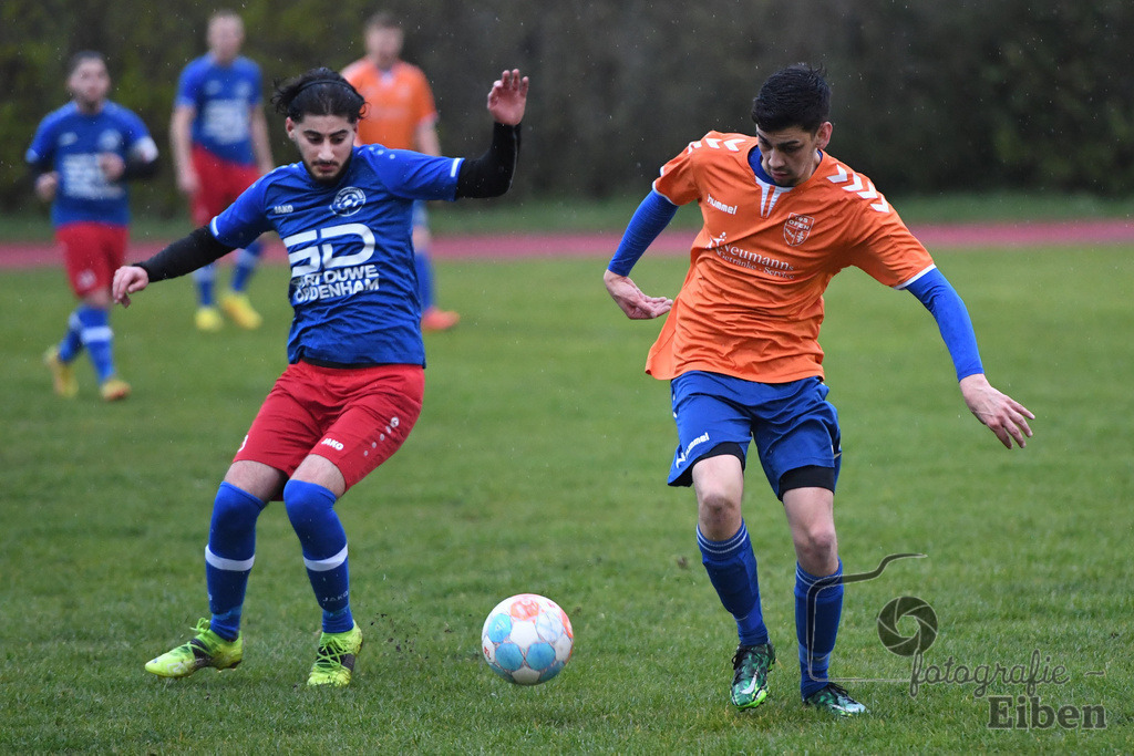 TuS Ofen-1.FC Nordenham | Herren Kreispokal; TuS Ofen (orange)-1.FC Nordenham (blau) am 12.04.2023; in Ofen (), Photo: Philip Eiben 2023 - Realisiert mit Pictrs.com