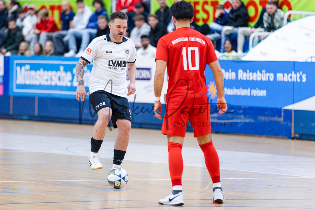 47. Stadtmeisterschaften im Hallenfußball 2025, Zwischenrunde, Zwischenrunde | Stadtmeisterschaften im Hallenfußball 2025, Zwischenrunde, Sporthalle Berg Fidel in Münster. Foto: sportfotografie.ms | Markus Paletta - Realisiert mit Pictrs.com