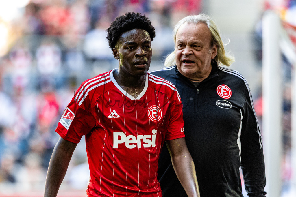 Fortuna Düsseldorf vs. Karlsruher SC | Düsseldorf, 30.04.2023: 2. Bundesliga, 30. Spieltag, Fortuna Düsseldorf gegen Karlsruher SC in der Merkur Arena in Düsseldorf. Foto: sportfotografie.ms | Markus Paletta - Realisiert mit Pictrs.com