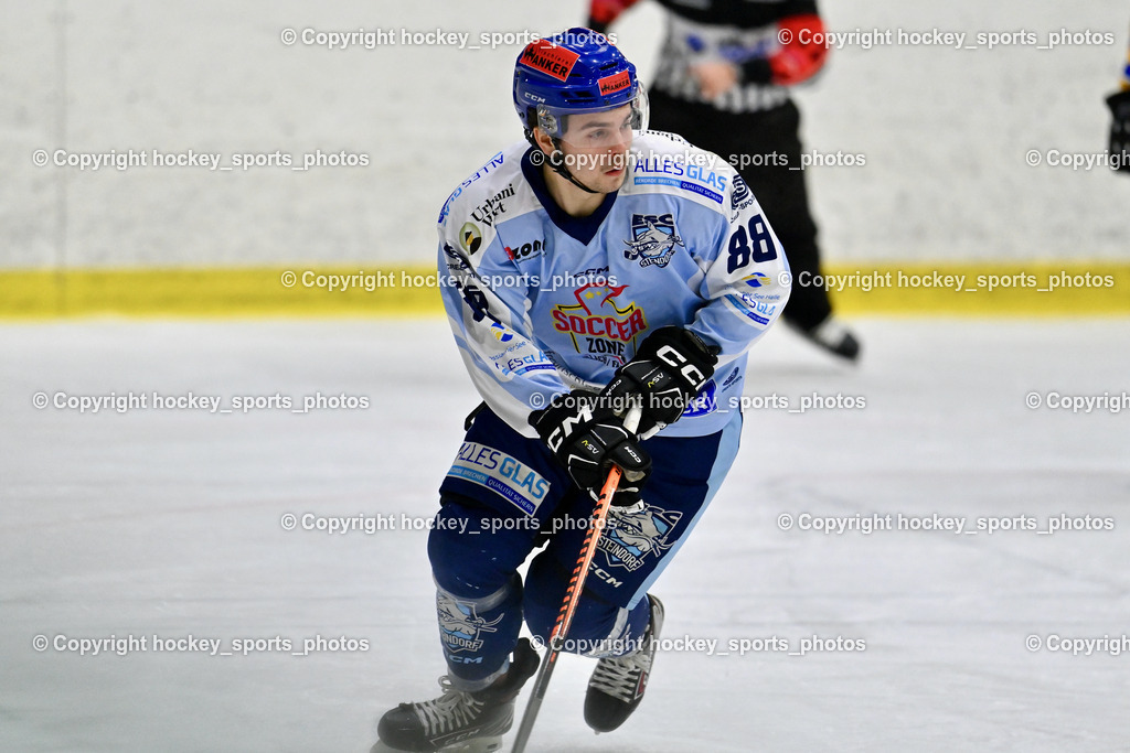 EHC Althofen vs. ESC Steindorf 6.3.2024 | #88 Groyer Fabian ESC Steindorf, EHC Althofen vs. ESC Steindorf 6.3.2024, EHC Althofen vs. ESC Steindorf am 06.03.2024 in Althofen (Stadthalle Althofen ), Austria, (Photo by Bernd Stefan)