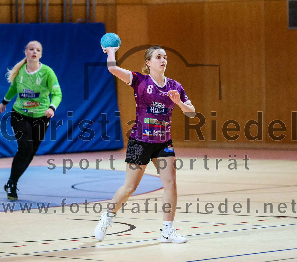 2023-11-04_052_SpVgg_Altenerding_gegen_TV_Altoetting | Erding, Deutschland, 04.11.2023:
Handball, Bezirksoberliga Frauen Altbayern 2023 / 2024, 6. Spieltag, SpVgg Altenerding gegen TV Altötting, Endergebnis: 28:26

Marlene Mittermeier (SpVgg Altenerding, #6)

Foto: Christian Riedel / fotografie-riedel.net