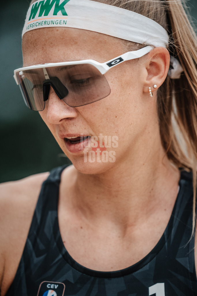 Beachvolleyball | Frauen | A1 CEV Beach Volleyball Europameisterschaften 2023 | Niina Ahtiainen Taru Lahti-Liukkonen (FIN) vs. Sandra Ittlinger Karla Borger (GER) | 03.08.2023 | Sandra Ittlinger (1, GER) Portrait