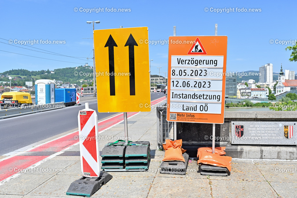 Nibelungenbrücke Linz_ 22.05.2023-2 | 22.05.2023,Nibelungenbruecke Linz, AUT, Nibelungenbruecke, Bruecke, Donau, Donauuebergang, im Bild Nibelungenbruecke, Baustelle