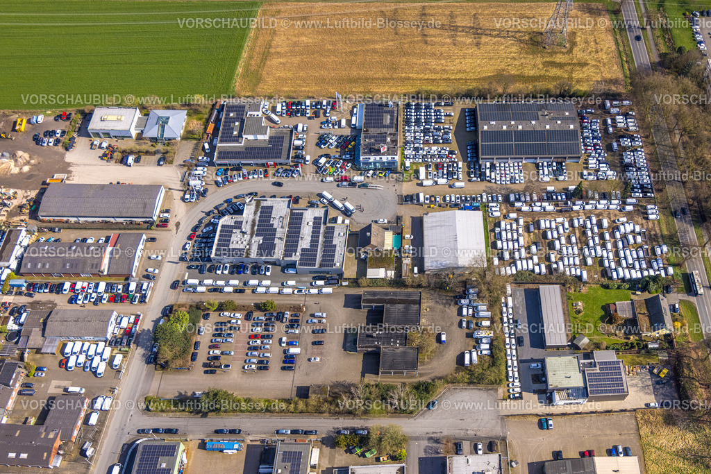 Wesel240310370 | Luftbild, Autohändler im Gewerbegebiet Rudolf-Diesel-Straße, Wittenberg, Wesel, Nordrhein-Westfalen, Deutschland
