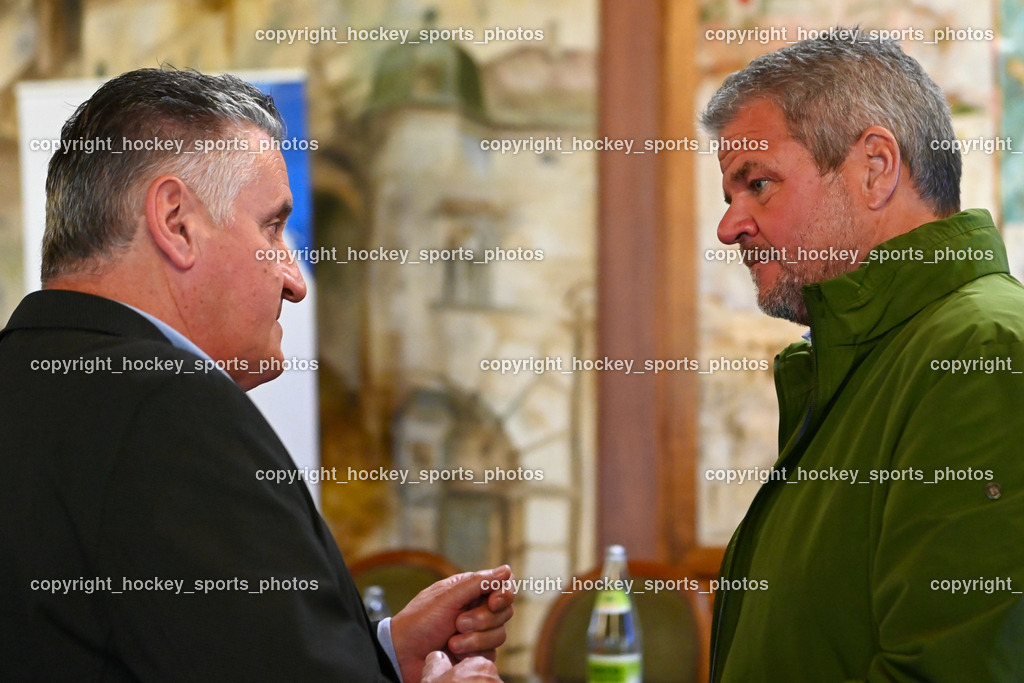 European Youth Olympic Festival EYOF 2023 Pressekonferenz | Giuseppe Mion, Bürgermeister Spittal Gerhard Köfer