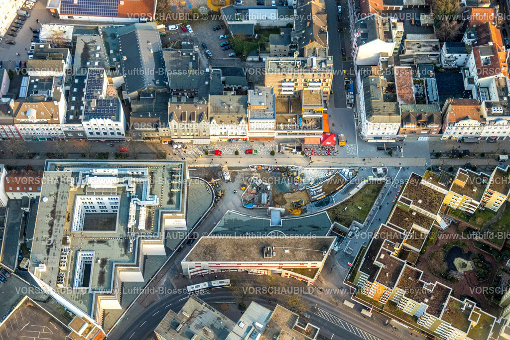 Herne251203515 | Luftbild, Robert-Brauner-Platz Baustelle und Neubau, Fußgängerstraße, Baukau, Herne, Ruhrgebiet, Nordrhein-Westfalen, Deutschland