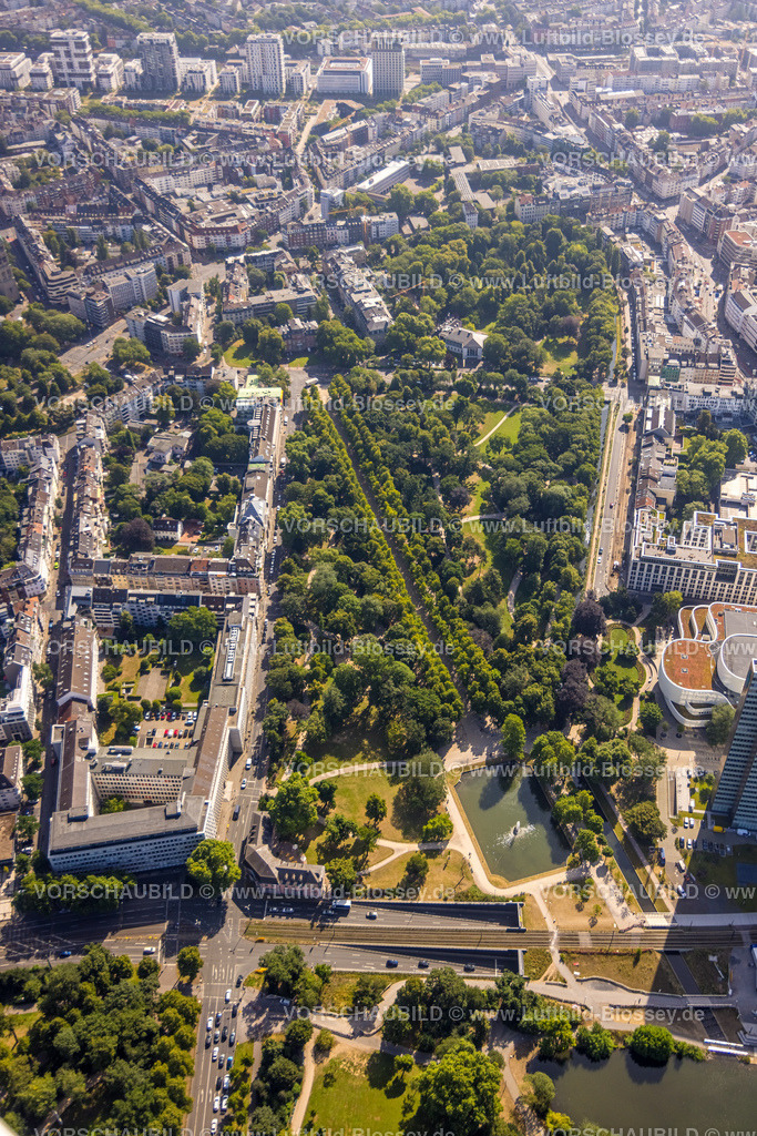 Duesseldorf220700704 | Luftbild, Hofgarten, Pempelfort, Düsseldorf, Rheinland, Nordrhein-Westfalen, Deutschland