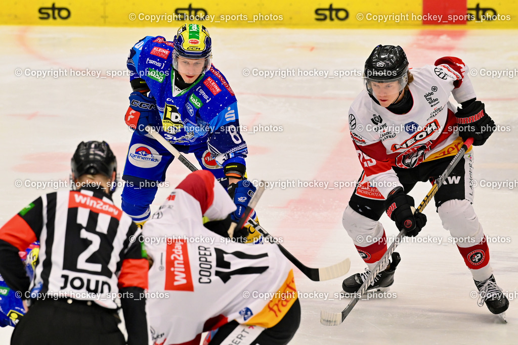 EC IDM Wärmepumpen VSV vs. Pioneers Vorarlberg | #81 RICHTER Marco EC VSV, #25 Metzler Julian PIONEERS VORARLBERG, #17 Cooper Oliver PIONEERS VORARLBERG, EC IDM Wärmepumpen VSV vs. Pioneers Vorarlberg, EC IDM Wärmepumpen VSV vs. Pioneers Vorarlberg am 14.12.2024 in Villach (Stadthalle Villach), Austria, (Photo by Bernd Stefan)