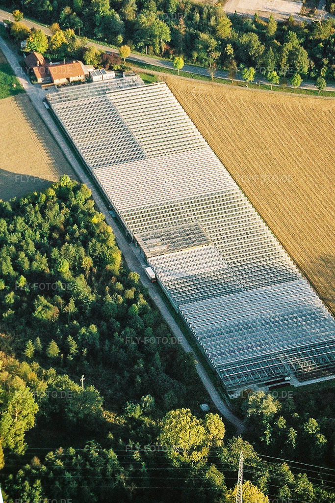 Luftbild: Gärtnerei im Ortsteil Sondernheim in Germersheim im Bundesland Rheinland-Pfalz in Deutschland. Foto: NEG564419.jpg vom 18.10.2005 durch Werner Riehm/FLY-FOTO.de
