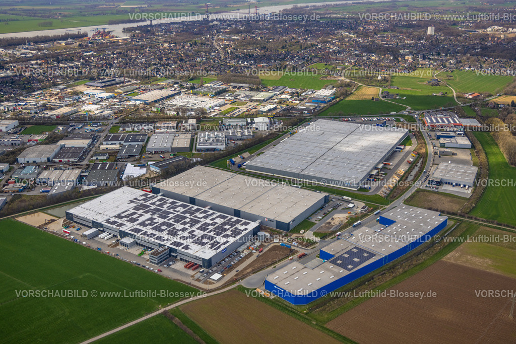 Emmerich230300134 | Luftbild, Gewerbegebiet-Ost, Budberger Straße, Klein-Netterden, Emmerich am Rhein, Niederrhein, Nordrhein-Westfalen, Deutschland