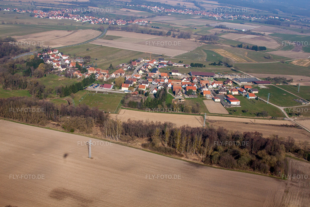 Luftbild: Eschbach, Hinterfeld in Eschbach im Bundesland Bas-Rhin in Frankreich. Foto: IMG_62792.jpg vom 09.03.2014 durch Werner Riehm/FLY-FOTO.de