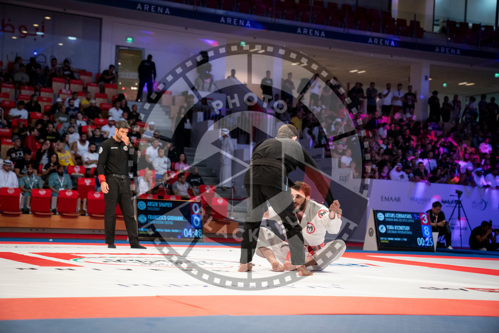 20231107PBB5929 | Fighters compete during the AJP World Master Championship in the Mubadala Arena in Abu Dhabi, Arab United Emirates, on November 7, 2023.