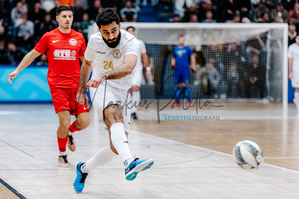 47. Stadtmeisterschaften im Hallenfußball 2025, Endrunde | Stadtmeisterschaften im Hallenfußball 2025, Endrunde, Sporthalle Berg Fidel in Münster. Foto: sportfotografie.ms | Markus Paletta - Realisiert mit Pictrs.com