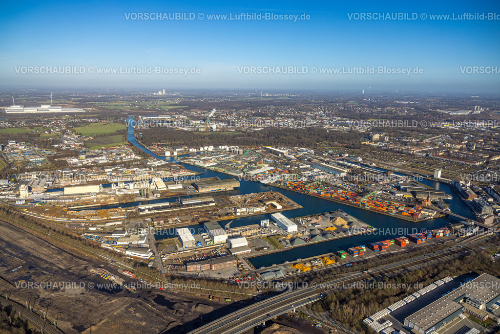 Dortmund240102260 | Luftbild, Hafen Übersicht, Hafen, Dortmund, Ruhrgebiet, Nordrhein-Westfalen, Deutschland