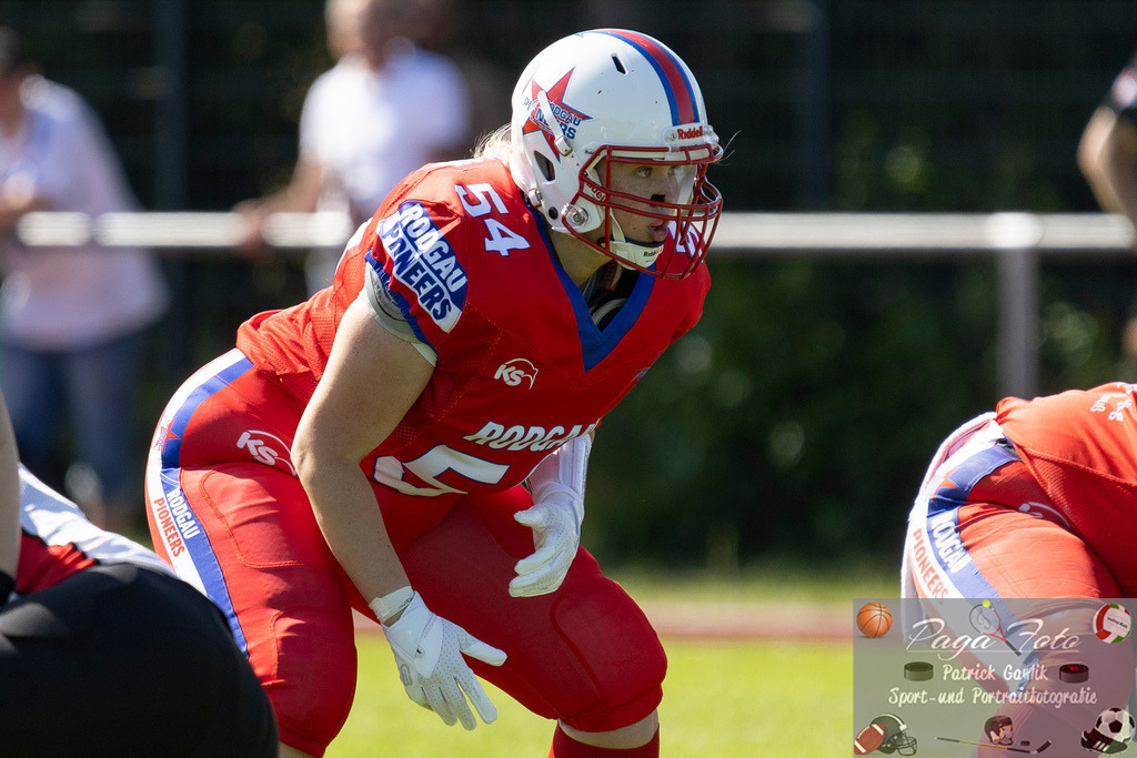 GFLW 1: German Football League Women 1: Rodgau Pioneers Ladies - Stuttgart Scorpions Sisters, 07.06.2026 | Klara Heinrich (Rodgau Pioneers Ladies #54), Rodgau Pioneers Ladies - Stuttgart Scorpions Sisters, Rodgau, Maingau-Energie-Stadion "Am Weichsee", 7.6.2026 - Realisiert mit Pictrs.com