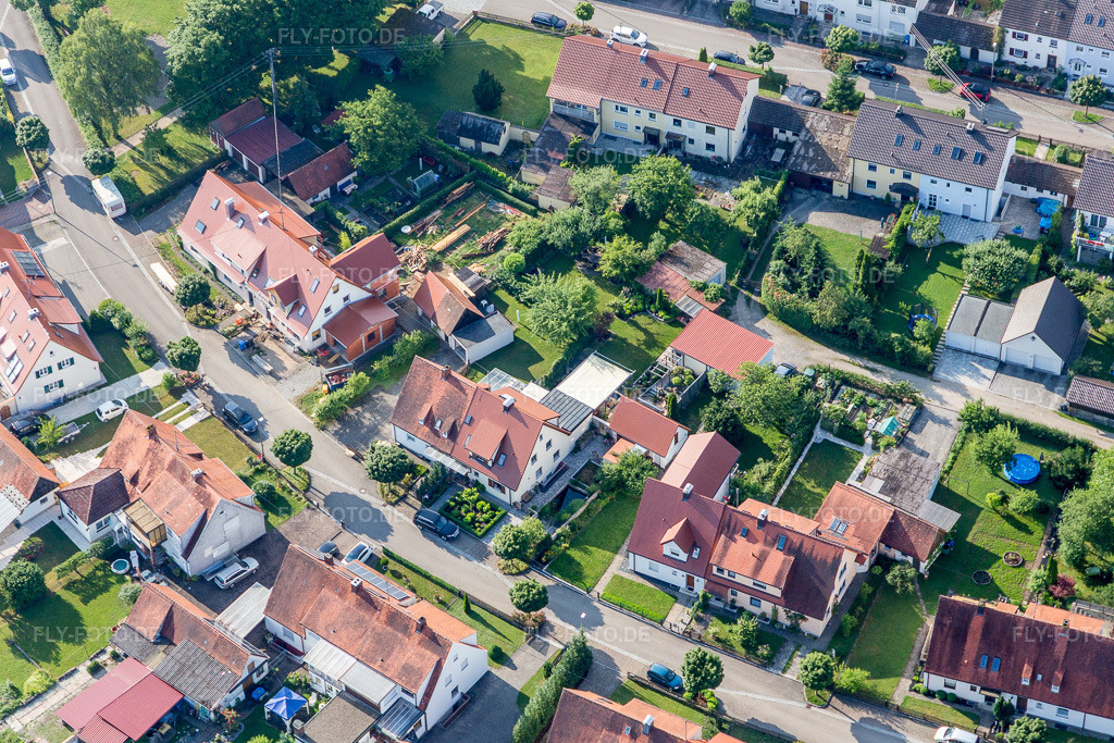 Luftbild: Riedlingen, Rambergsiedlung im Ortsteil Riedlingen in Donauwörth im Bundesland Bayern in Deutschland. Foto: IMG_101711.jpg vom 08.07.2017 durch Werner Riehm/FLY-FOTO.de