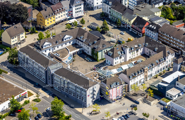 Heiligenhaus220803510 | Luftbild, Rathaus, Rathaus Center, Baustelle am Gebäude, Leubeck, Heiligenhaus, Ruhrgebiet, Nordrhein-Westfalen, Deutschland