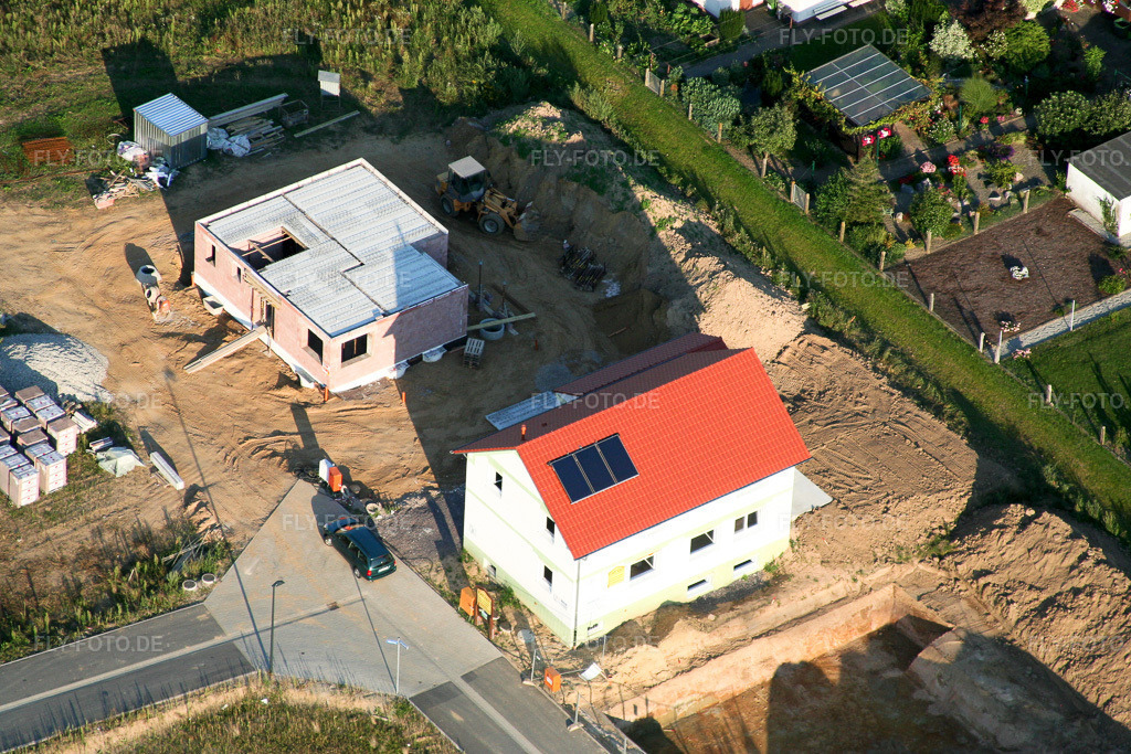Luftbild: Neubaugebiet Am Höhenweg in Kandel im Bundesland Rheinland-Pfalz in Deutschland. Foto: IMG_7399.jpg vom 25.08.2007 durch Werner Riehm/FLY-FOTO.de