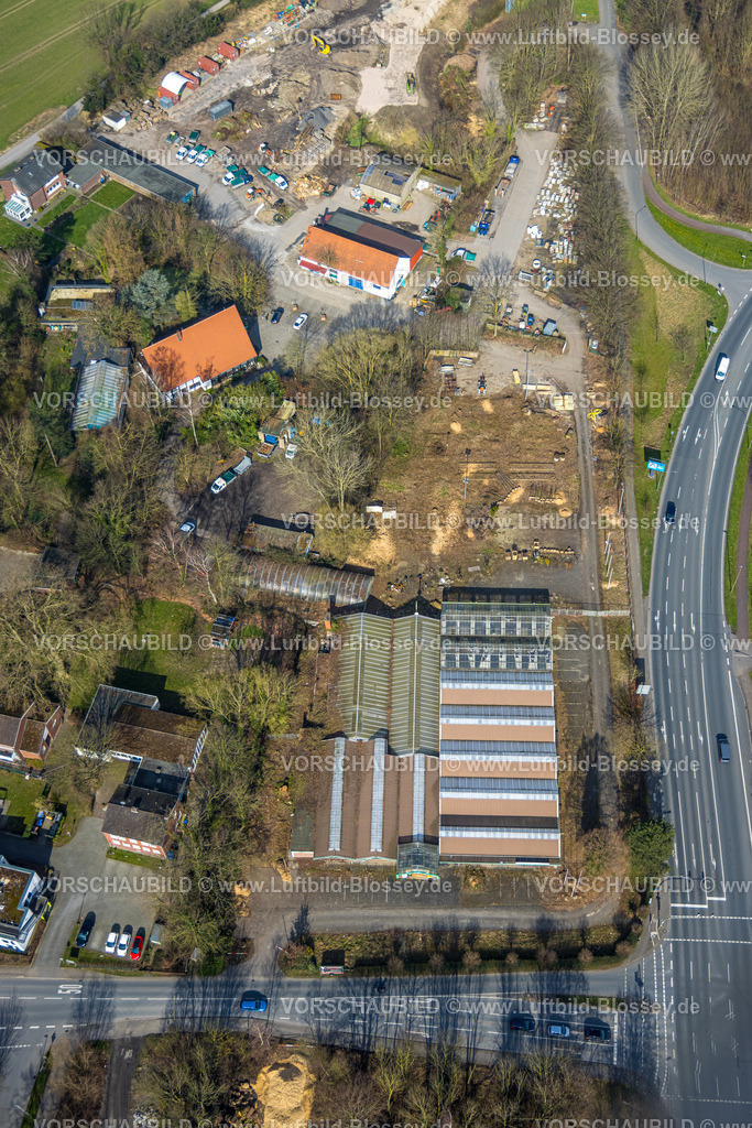 Hamm240306661 | Luftbild, Straßenkreuzung Werler Straße und Ostdorfstraße, Baustelle an der Ostdorfstraße, Gelände ehemaliges Gartencenter-Kleym Stadtbezirk Rhynern, Hamm, Ruhrgebiet, Nordrhein-Westfalen, Deutschland