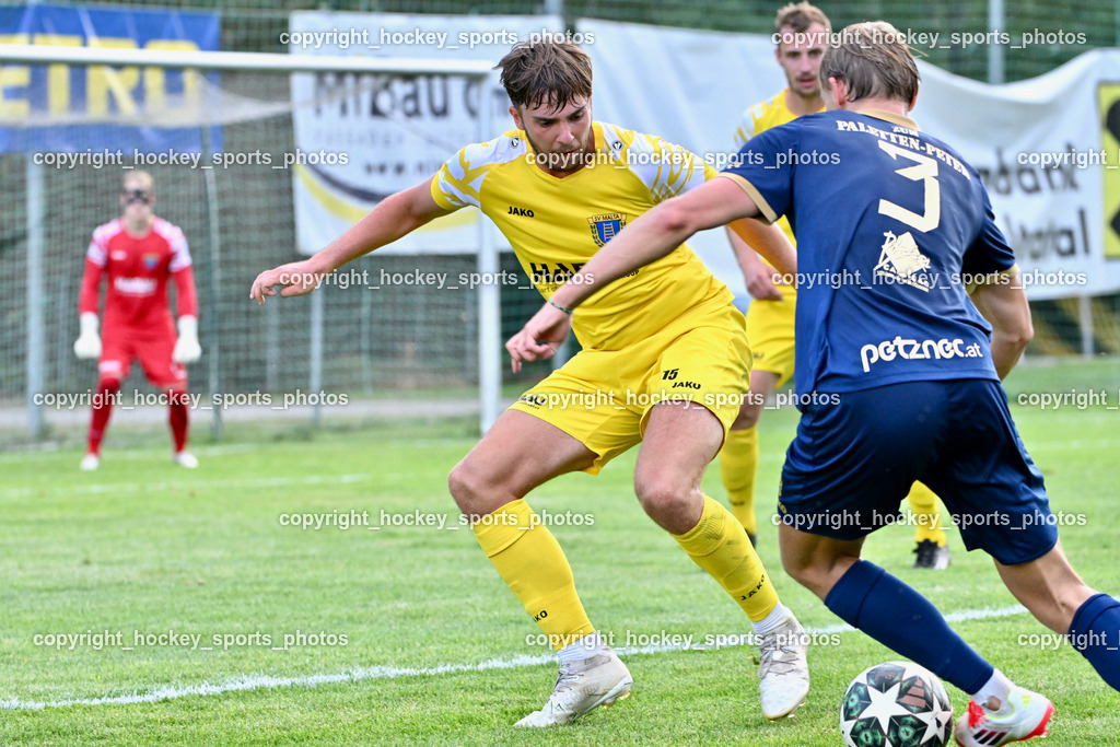 SV Malta vs. ATUS Velden | #15 David Luca Schretter SV Malta, #3 Marlon Louis Winter ATUS Velden, SV Malta vs. ATUS Velden, SV Malta vs. ATUS Velden am 19.08.2025 in Malta (Sportplatz Malta), Austria, (Photo by Bernd Stefan)
