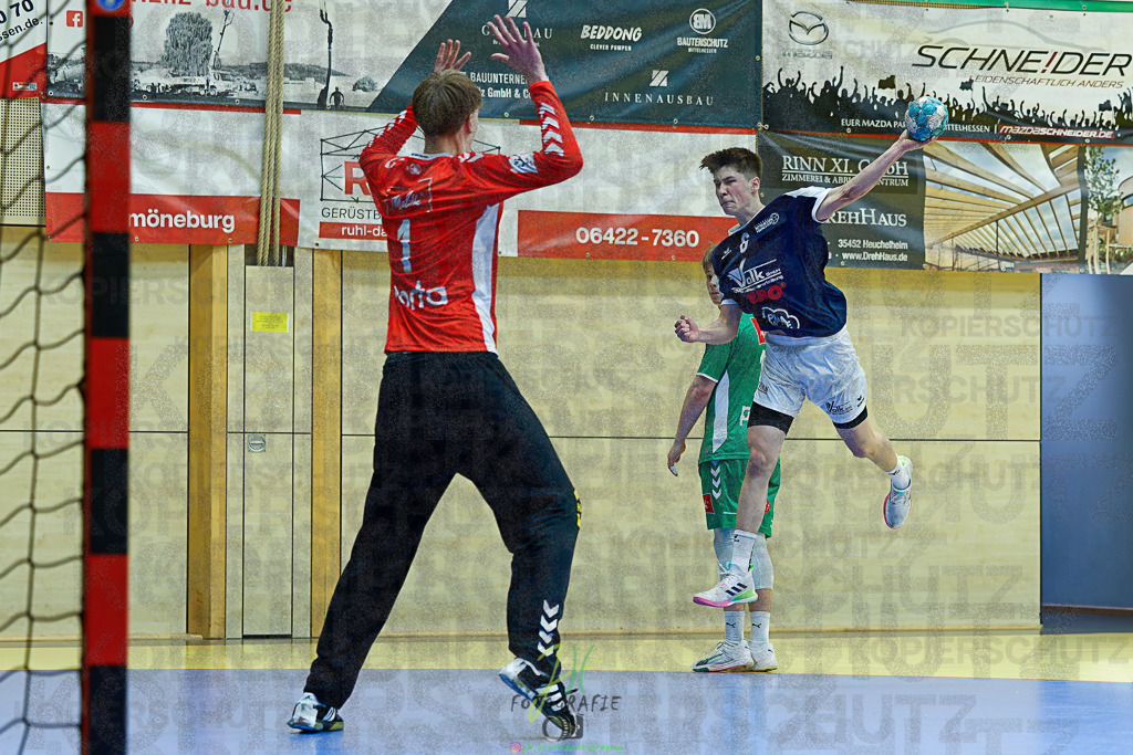 mJB Pokalrunde dt. Meisterschaft, TV Hüttenberg - TSV GWD Minden | mJB Pokalrunde dt. Meisterschaft, TV Hüttenberg - TSV GWD Minden am 15.03.2025 in Münchholzhausen (Sporthalle Münchholzhausen)Photo © 2025 - Jörg Heinrich - Realisiert mit Pictrs.com