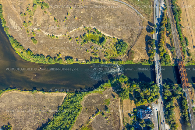 Wesel220806210 | Luftbild, Lippemündungsraum, Fluss Lippe, Gleitsohle - kräuselndes Wasser, nahe Lippeschlößchen, Fusternberg, Wesel, Ruhrgebiet, Nordrhein-Westfalen, Deutschland