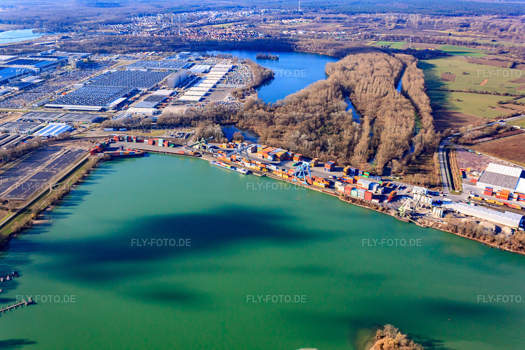 Luftbild: Contargo Worth am Landeshafen Wörth im Ortsteil Maximiliansau in Wörth im Bundesland Rheinland-Pfalz in Deutschland. Foto: IMG_23223.jpg vom 02.12.2009 durch Werner Riehm/FLY-FOTO.deIntermodal network for the european hinterland | Contargo