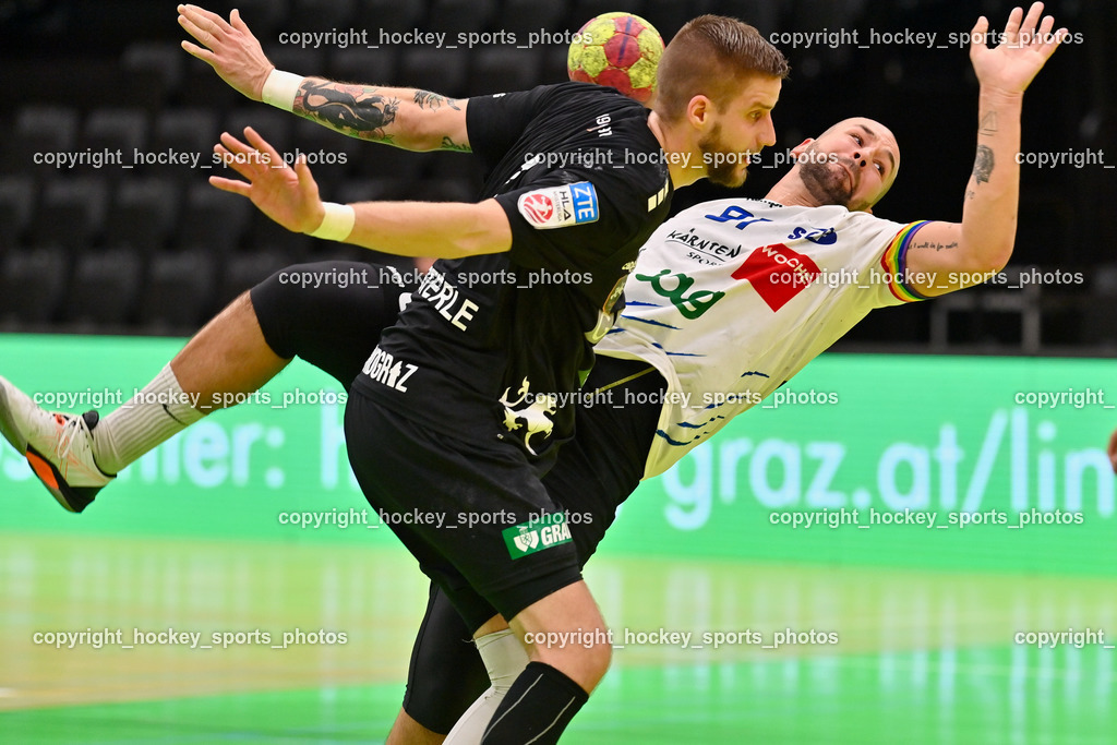 HSG Holding Graz vs. SC Ferlach 16.9.2022 | #81 MILICEVIC Adrian, #7 JENSTERLE Jurij