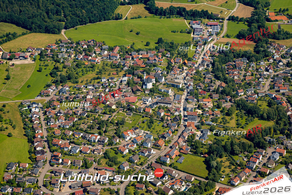 Das Luftbild zeigt :  Ottenbach - Die Luftaufnahme wurde 2024 vom UL-Flugzeug aus erstellt ( keine Drohne ) - Hochauflösende Luftaufnahme - Für grossformatige Ausdrucke geeignet. Die Geschenkidee !Mit Lizenz und Bildrechte bestellbar