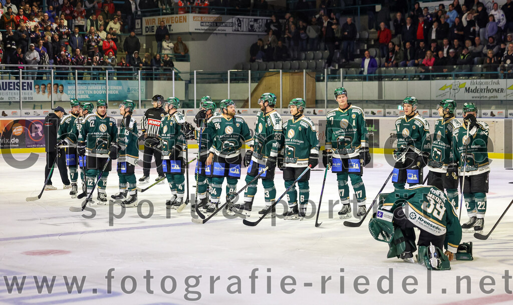 2025-09-12_191_TSV_Erding_gegen_EV_Landshut | Erding, Deutschland, 12.09.2025:Eishockey, Oberliga Süd 2025 / 2026, Testspiel, TSV Erding gegen EV Landshut, Endergebnis: 4:6Foto: Christian Riedel / fotografie-riedel.net