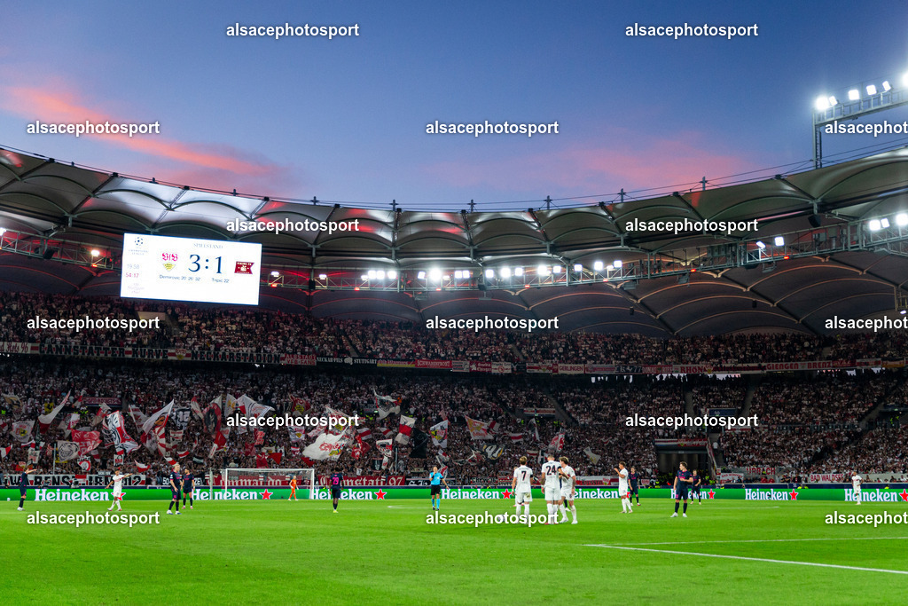 _X1L8514 | STUTTGART, GERMANY - SEPTEMBER 09: General view inside the stadium during the UEFA Champions League 2026/27 League Phase MD1 match between VfB Stuttgart and Viking FK at Stuttgart Arena on September 09, 2026 in Stuttgart, Germany. - Realisiert mit Pictrs.com