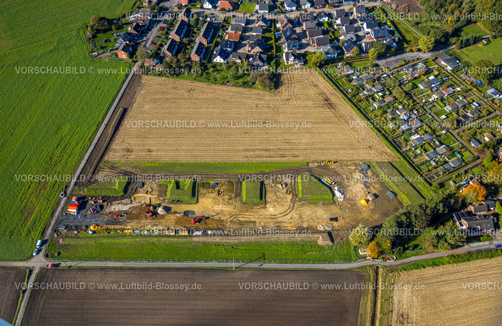 Selm241011482 | Luftbild, Baugebiet am Josef Lüffe Park, Luisenstraße Ecke HAus-Berge-Straße, Kleingärtnerverein Fährenkamp e.V., Beifang, Selm, Münsterland, Nordrhein-Westfalen, Deutschland