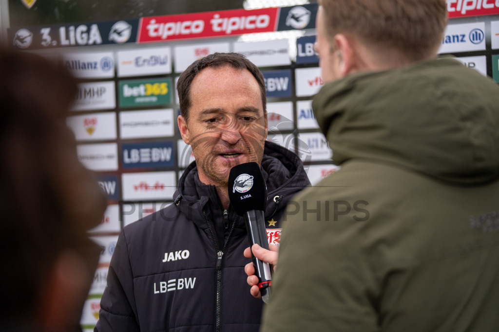 VfB Stuttgart II vs. TSG Hoffenheim II, Fussball, 3. Liga, 26. Spieltag, 15.03.2026 | Nico Willig (Trainer VfB Stuttgart II),VfB Stuttgart II vs. TSG Hoffenheim II, Fussball, 3. Liga, 26. Spieltag, 15.03.2026Foto: photosbyphips/Philip Ziegler