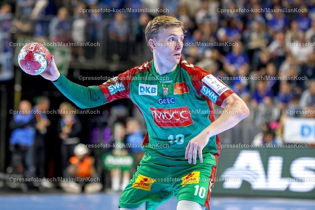 xSSCx19042601014 | 19.04.2026, xsscx, Handball, DHB-Pokal Lidl Final4, Spiel um Platz 3, TBV Lemgo-Lippe - SC Magdeburg, Saison 2025 / 2026 Herren, Lanxess Arena, Köln: Gisli Kristjansson (SC Magdeburg #10) Photo: xSandraxScherningxPressefotoKochx