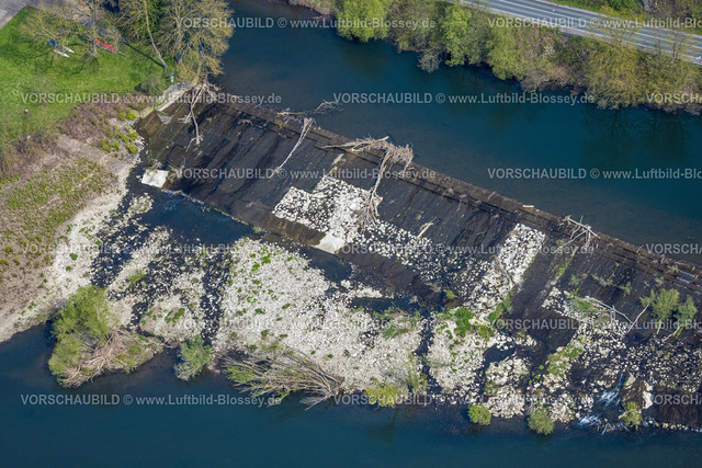 Witten230402576 | Luftbild, Wasserkraftwerk Hohenstein, Fluss Ruhr, Witten, Ruhrgebiet, Nordrhein-Westfalen, Deutschland