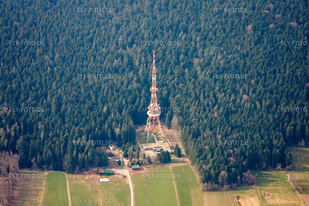 Langenbrander Sender | Luftbild: Langenbrander Sender im Ortsteil Langenbrand in Schömberg im Bundesland Baden-Württemberg in Deutschland. Foto: IMG_17663.jpg vom 12.04.2009 durch Werner Riehm/FLY-FOTO.de - Realisiert mit Pictrs.com