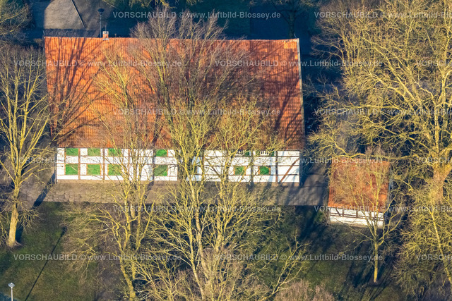Hamm250200907Heessen | Luftbild, Brokhof Fachwerkhaus, alter Bauernhof als Veranstaltungsort und Kulturzentrum, Stadtbezirk Heessen, Hamm, Ruhrgebiet, Nordrhein-Westfalen, Deutschland